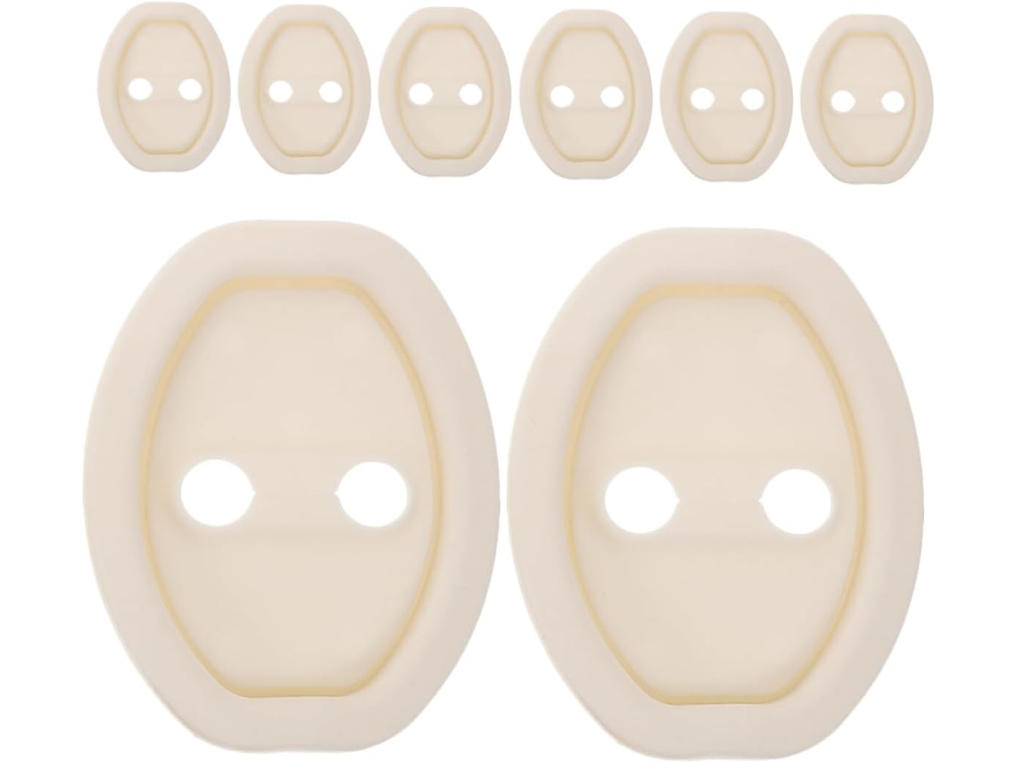 Conjunto De 8 Peças De Protetores De Silicone Para Fechaduras De Portas De Carro.