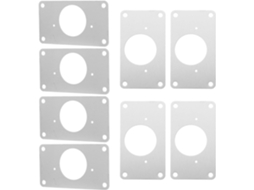 Placas De Reparo Dobradiças Armário Baluue Para Fácil Instalação, 8 Peças Com Parafusos De Montagem, Aço Inoxidável