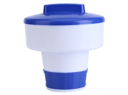 Dispenser De Cloro Bromo Flutuante Para Piscina E Spa Azul Branco