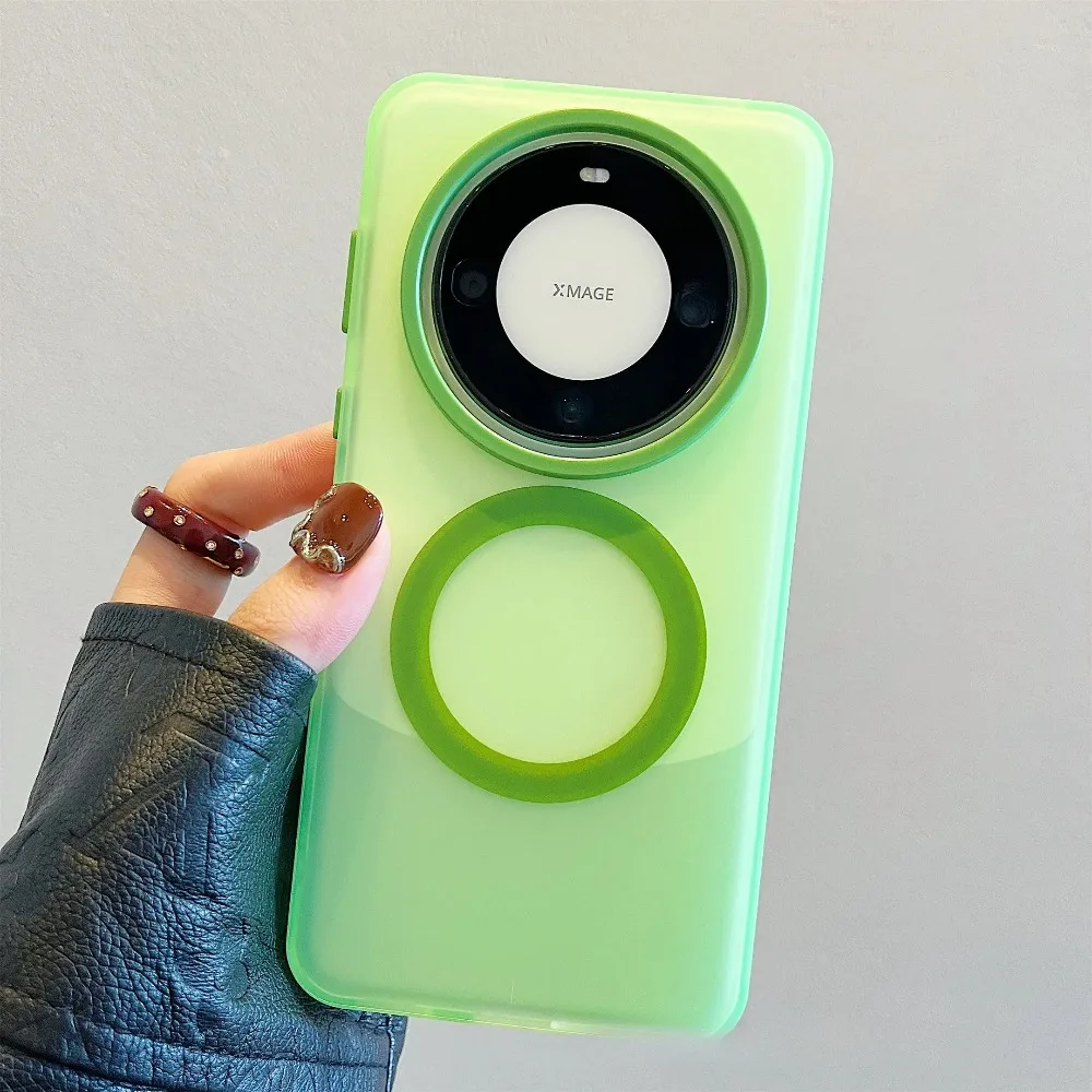 (verde, Honor Magic8 Lite) Capa Para Celular Com Carregamento Sem Fio Magnético, Resistente A Impactos E Com Acabamento Fosco Em Policarbonato.