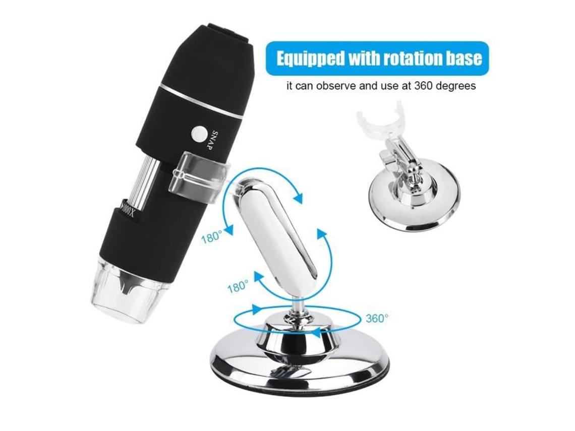 Microscópio digital Cent 3 em 1 HD com USB - micro USB - interface USB ampliação de 1000X S/MARCA