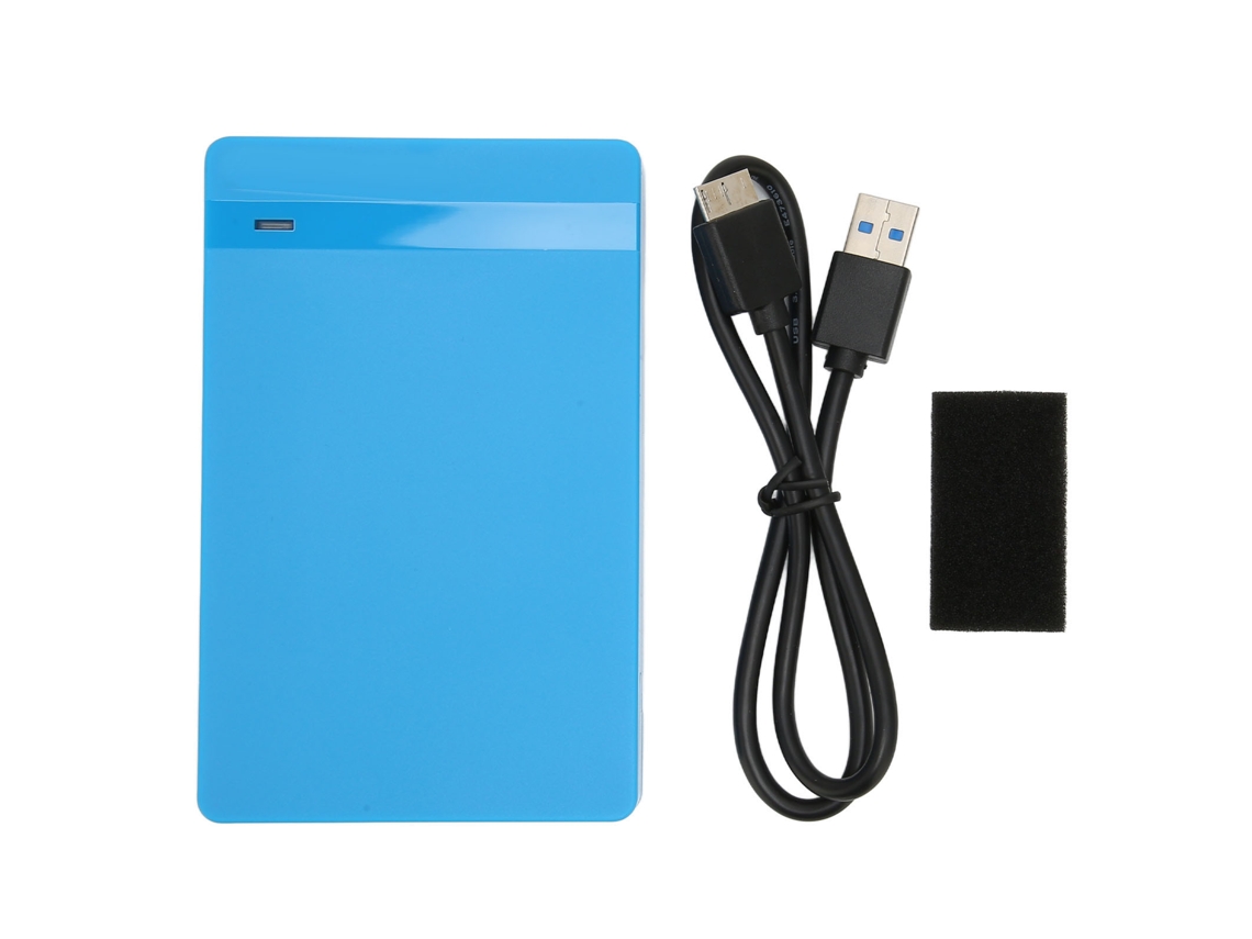 Enclosure De Disco Rígido Usb3.0 De 2,5 Polegadas Plug And Play Case Externo De Hdd Azul