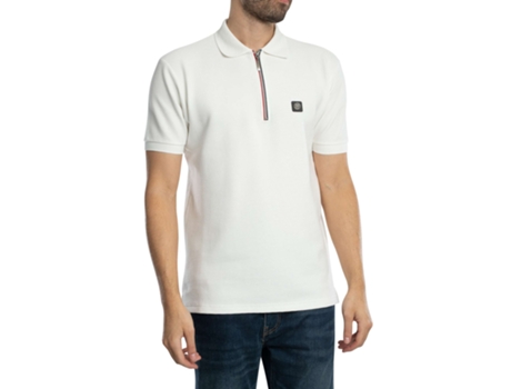Polo De Homem Trojan Fecho Correr Ottoman Rib Bege (l)