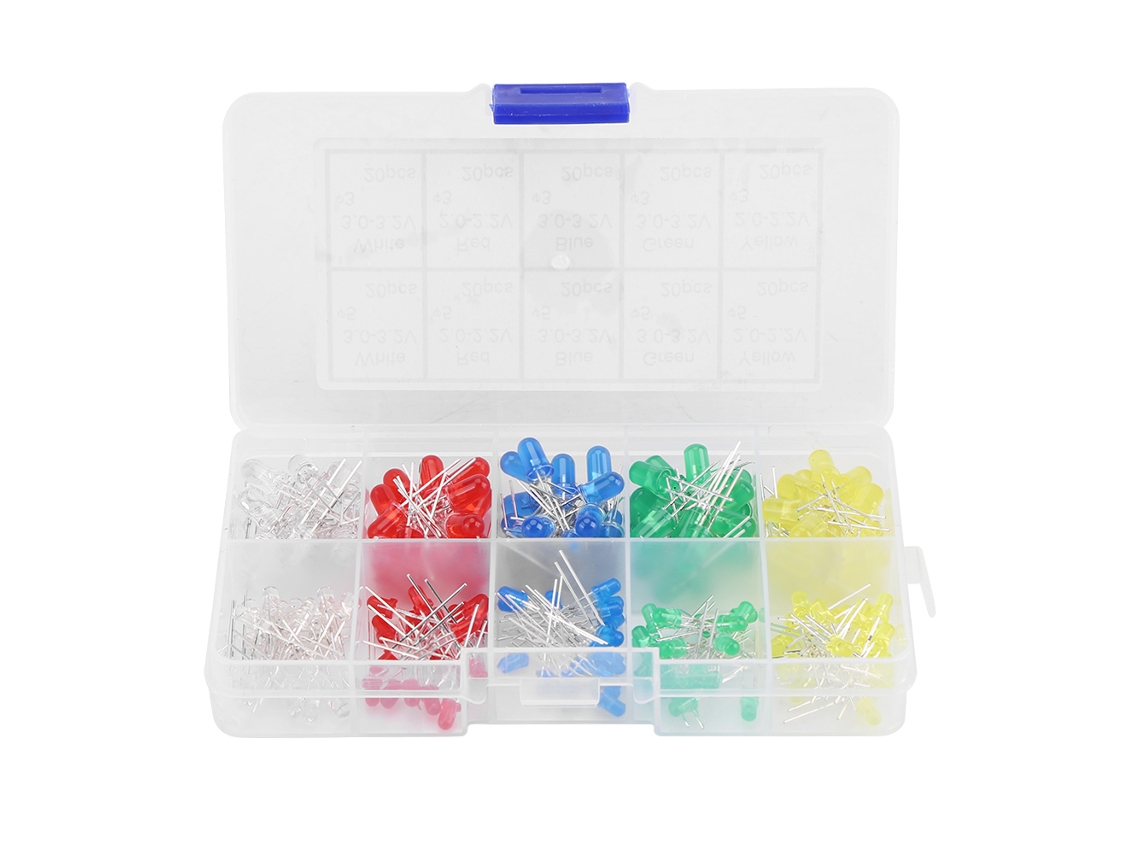 Kit de 200 Diodos LED Emissores 3mm e 5mm Diversas Cores S/MARCA