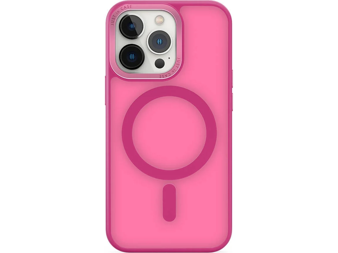 Capa JUST IN CASE  Magsafe iPhone 16  Pro  Max (Fucsia)
