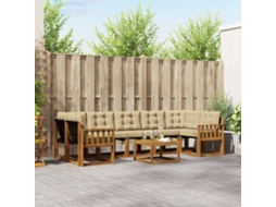 Vidaxl Conjunto De Sofás Para Exterior 8 Unid. Natural E Bege