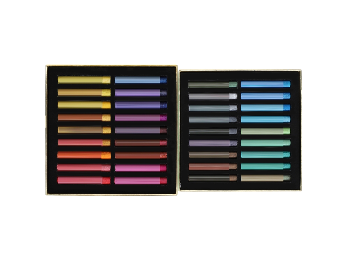 Conjunto de 36 Giz de Cera a Óleo para Desenho, Pintura e Arte Profissional. AQUAFORGE