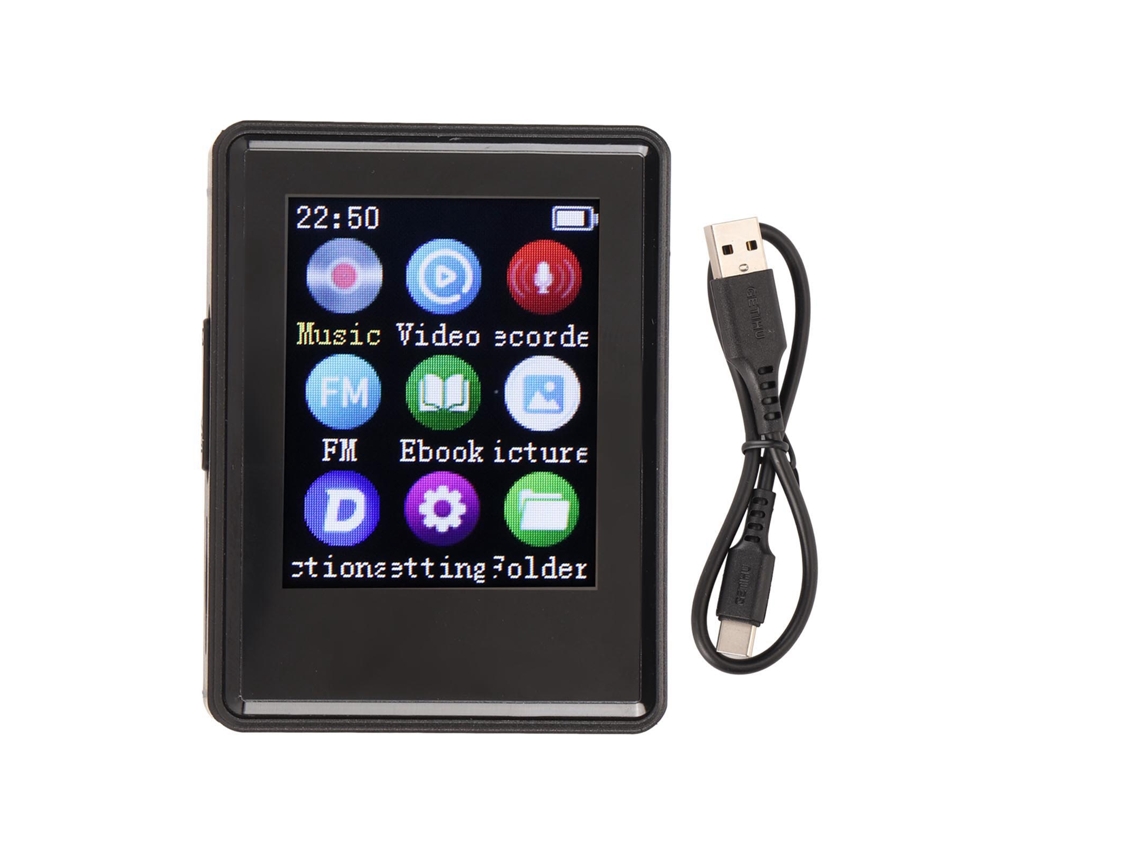 Aetheria reprodutor Mp3 Mp4 Portátil Bluetooth 5.0 Tela 1.77 Polegadas Hifi Gravação E book 8g