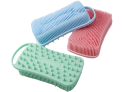 Conjunto De 3 Escovas Silicone Dupla Face Para O Corpo Escova Esfoliante Suave E Confortável Peles Sensíveis, Escova De
