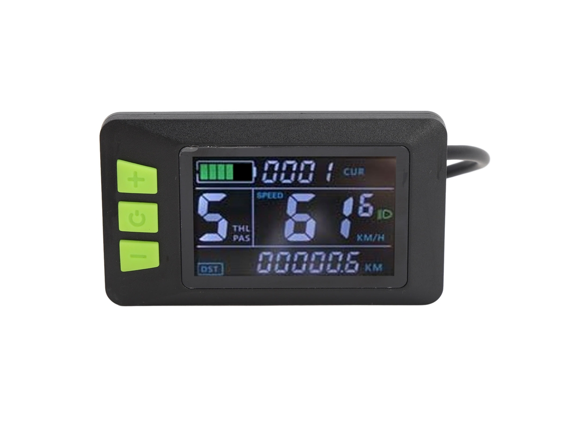 Tela LCD para patinete elétrico, painel de controle resistente à água, 6 pinos, para baterias 24v 36v 48v 52v 60v