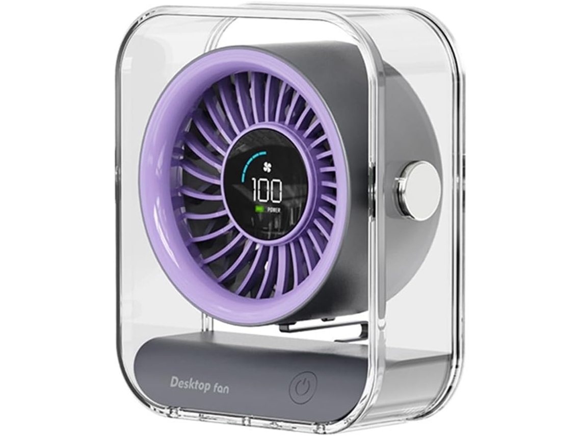 Ventilador Portátil De Mesa Zyfsha Recarregável Com Usb Integrado,