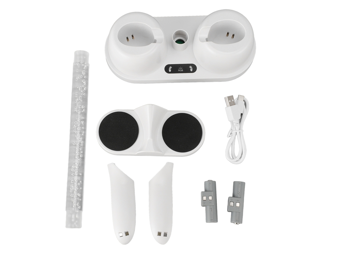 Base de Carga Vr com Luz Rgb para Fone de Ouvido e Controlador Meta 3