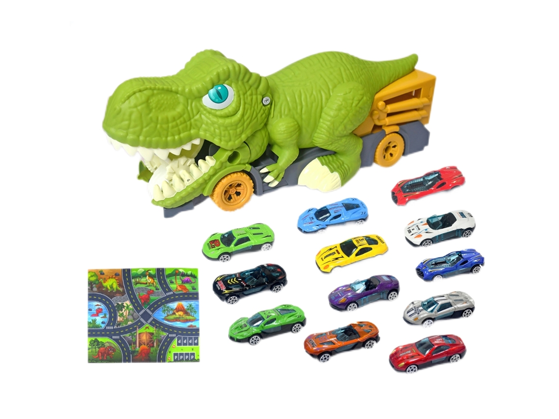 Mali brinquedo Caminhão Dinossauro Transporte com Carros Inerciais Presente para Crianças Meninos Meninas