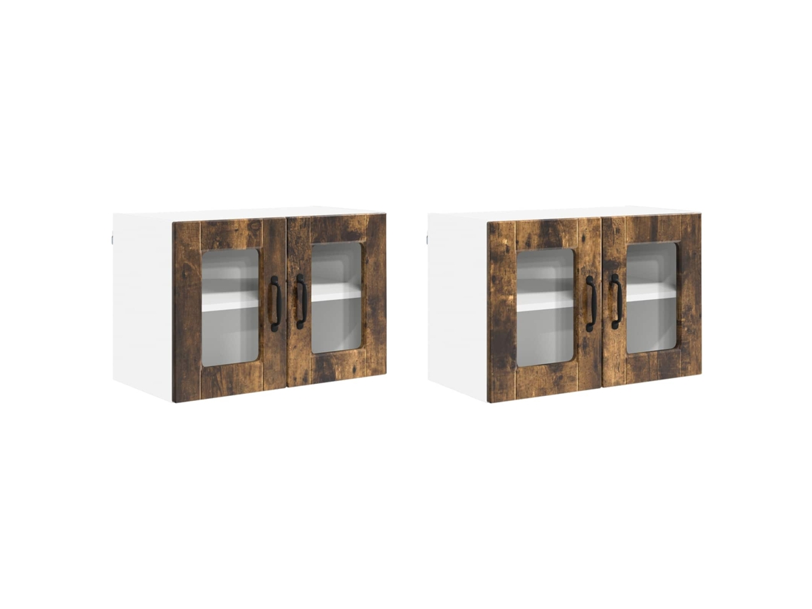 Conjunto de armários de cozinha de 2 peças em carvalho defumado com MAISON EXCLUSIVE (60x31x40 cm)