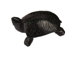 Estatua De Tartaruga De Obsidiana Escultura De Tartaruga Figura Animal Decoración Para Hogar Y Oficina Negro 9,50x6,30x4,90cm