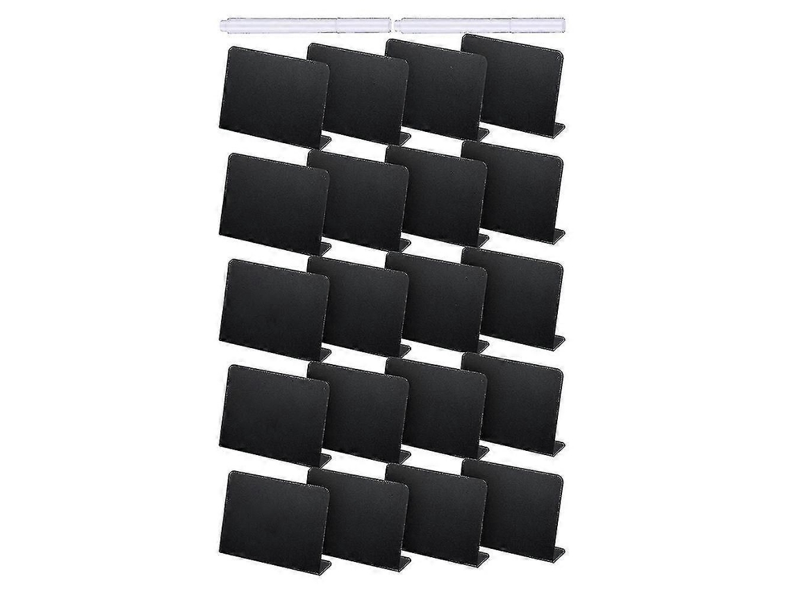 20 Mini Lousas De Giz De 4x3 Polegadas Para Mesa, Etiquetas Para Buffet E Festas
