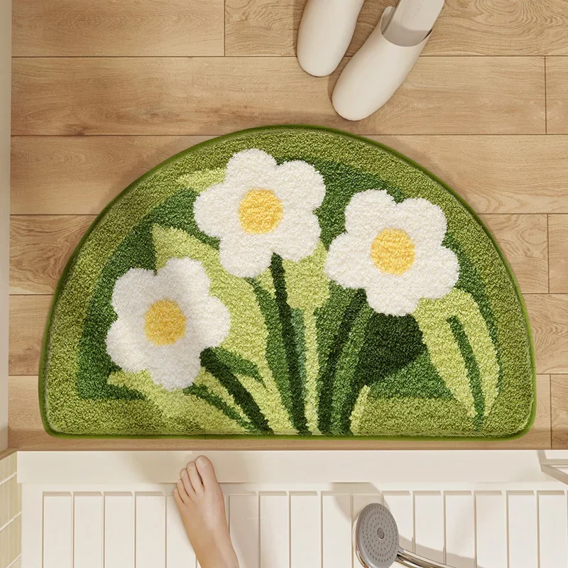 Tapete De Banheiro Com Design Moderno (estilo 4, 40x60cm), Lavável À Máquina, Antiderrapante E De Secagem Rápida.
