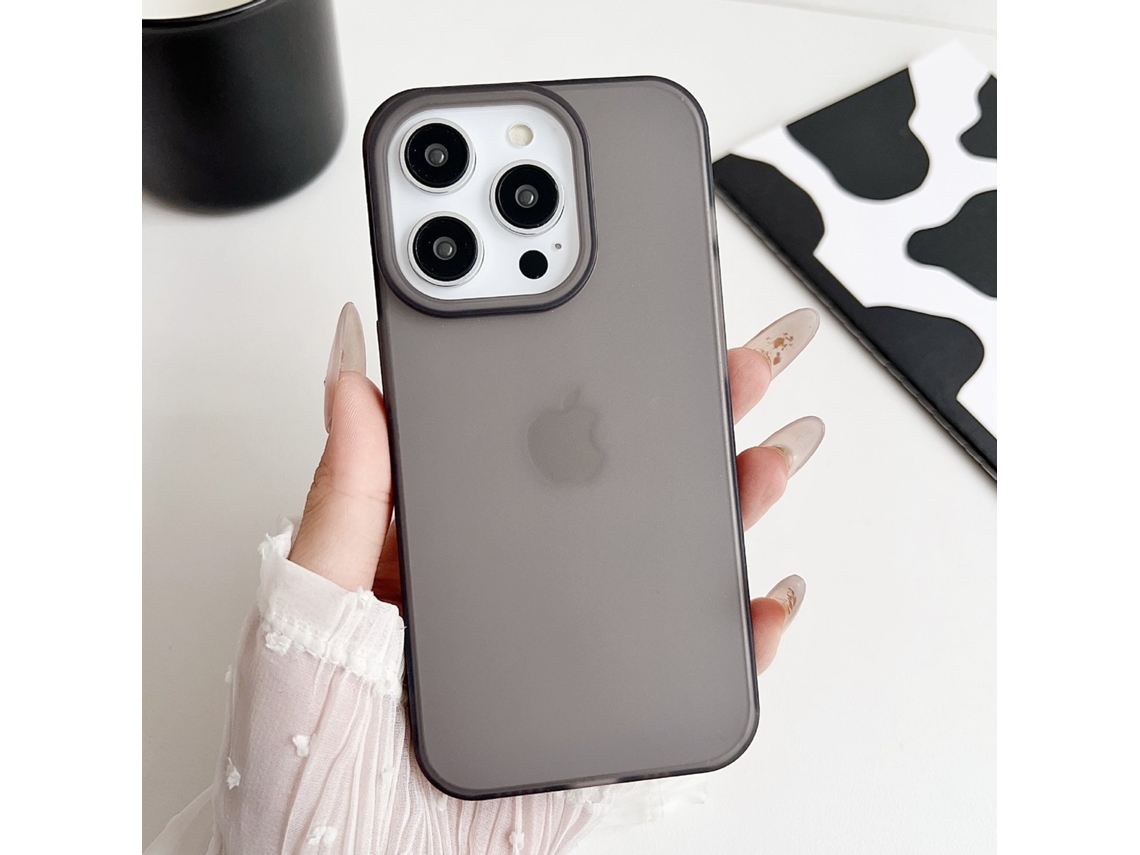2 Capas Para Iphone 17 Pro Max Transparentes Pretas Com Furo Grande, Ultrafinas E Foscas.