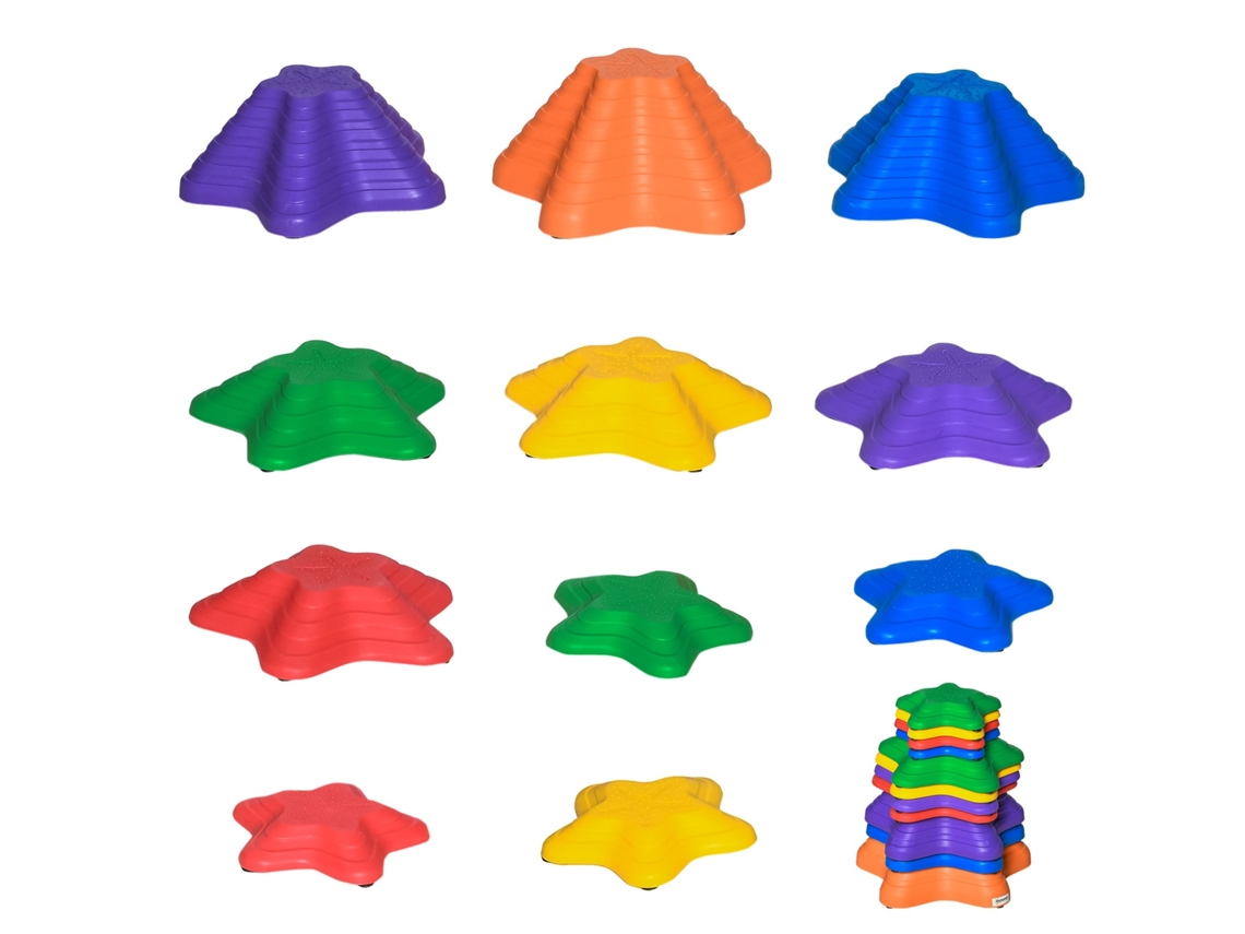 River Stones Conjunto de 11 Pedras de Equilíbrio para Crianças Trampolim Trampolins Até 80 kg Antiderrapante NORTHIO