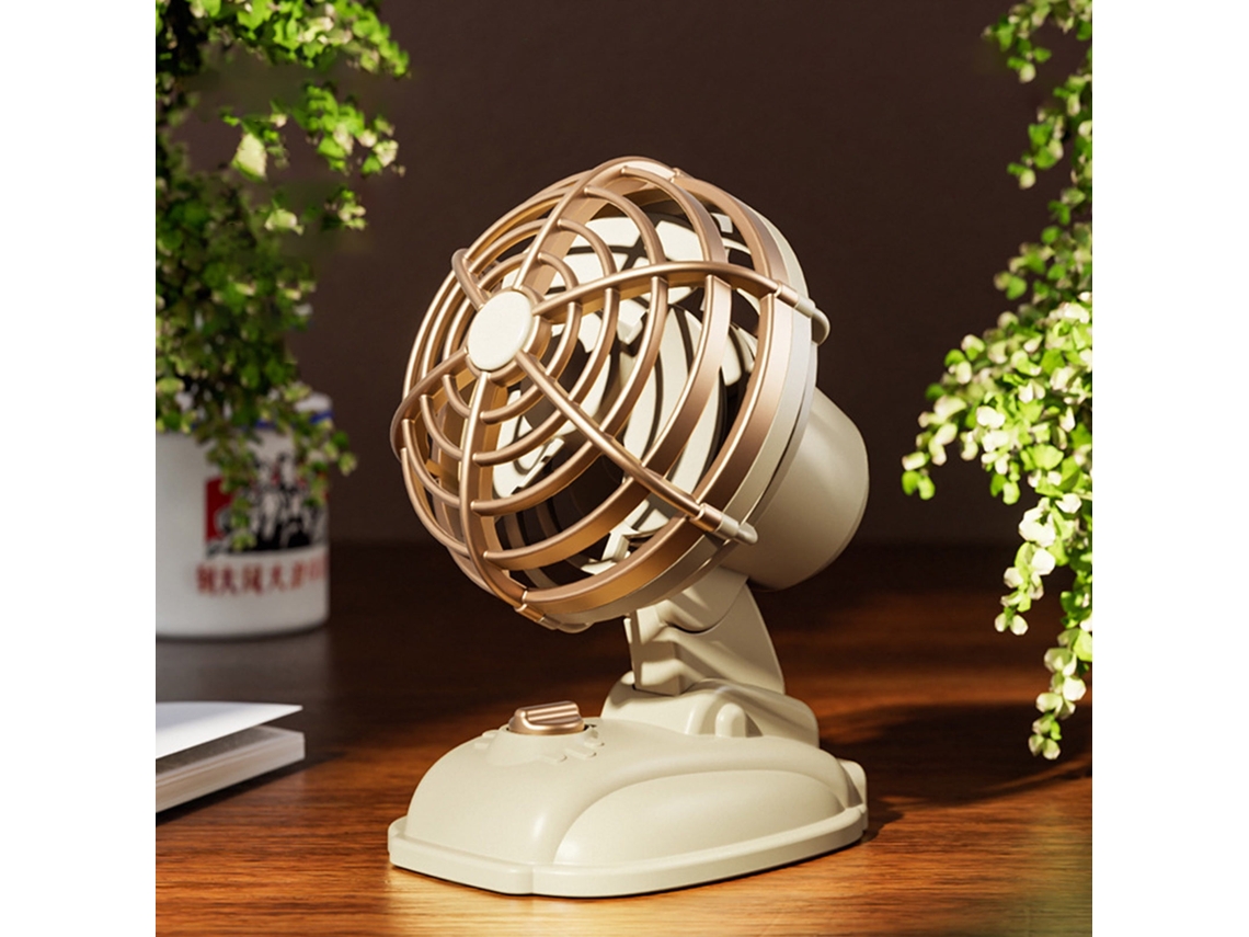Ventilador de Secretária USB, 2 Cm, Dourado