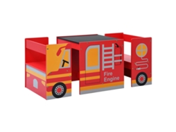 Conjunto Mesa e Cadeira Criança 3 Pcs Camião Bombeiros Madeira MAISON EXCLUSIVE