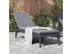 Vidaxl Espreguiçadeira 186x60x29 Cm Pp Antracite