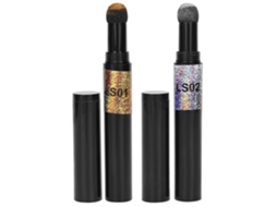 2pcs Lápiz Polvo Espejo Para Uñas Con Almohadilla Aire Glitter Herramienta De Manicura