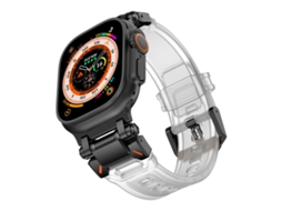Bracelete universal para Apple Watch 42/44/45/49mm XIAOMOYU, preto transparente