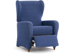 Capa de Poltrona Relax EYSA Premium Jaz Tecido Multielástico (85 x 90 x 120 cm - Poliéster e Algodão - Azul)
