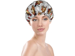 Touca De Banho Feminina, Reutilizável, Impermeável, Dupla Camada, Com Elástico, Ideal Para Cabelos Longos, Divertida