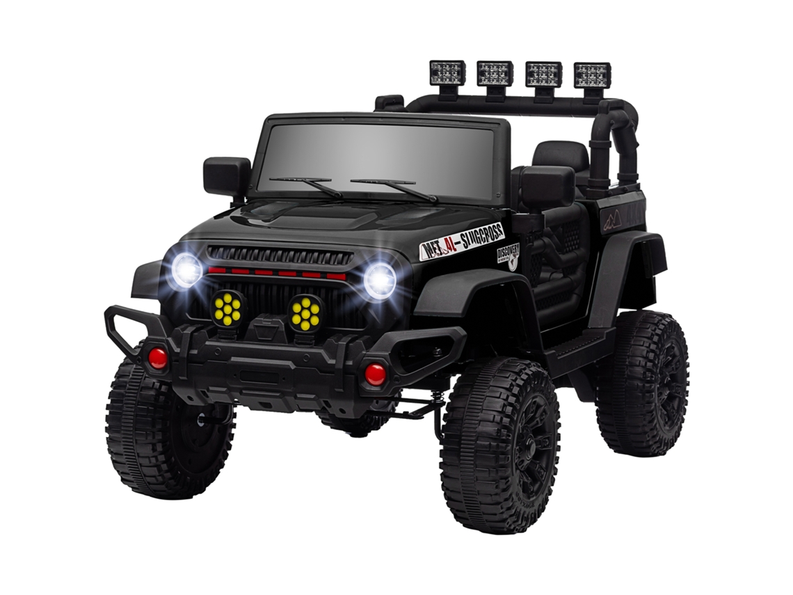 Carro Elétrico 12v Preto MARCA, controle remoto, faróis LED, buzina, música