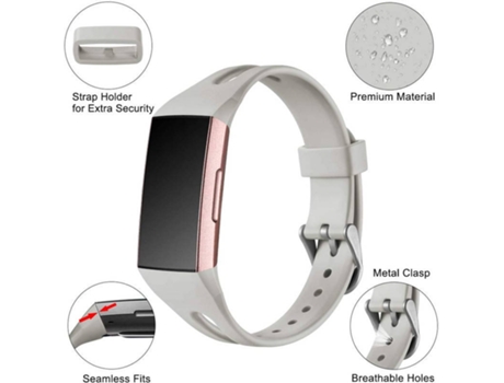 Bracelete DIBILI BKB015 (Fitbit Charge 4 - Cinzento)