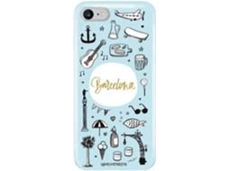 Capa iPhone 6, 6s, 7, 8 LOVELY STREETS Viagem Barcelona Multicor