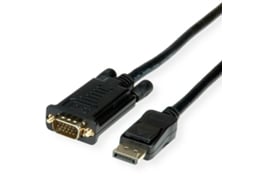 Cabo VALUE (DisplayPort e VGA - 2m - Preto)