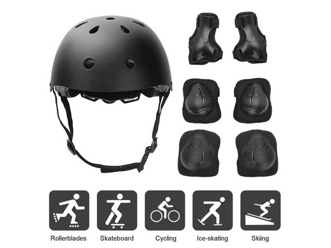 Kit de Proteção Infantil, Kit de para Joelhos com Capacete AQUAFORGE