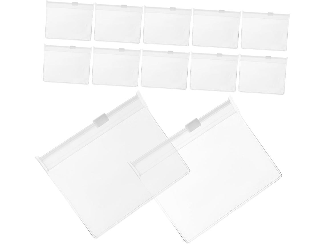 Conjunto De 12 Estojos Transparentes Com Zíper Em Eva