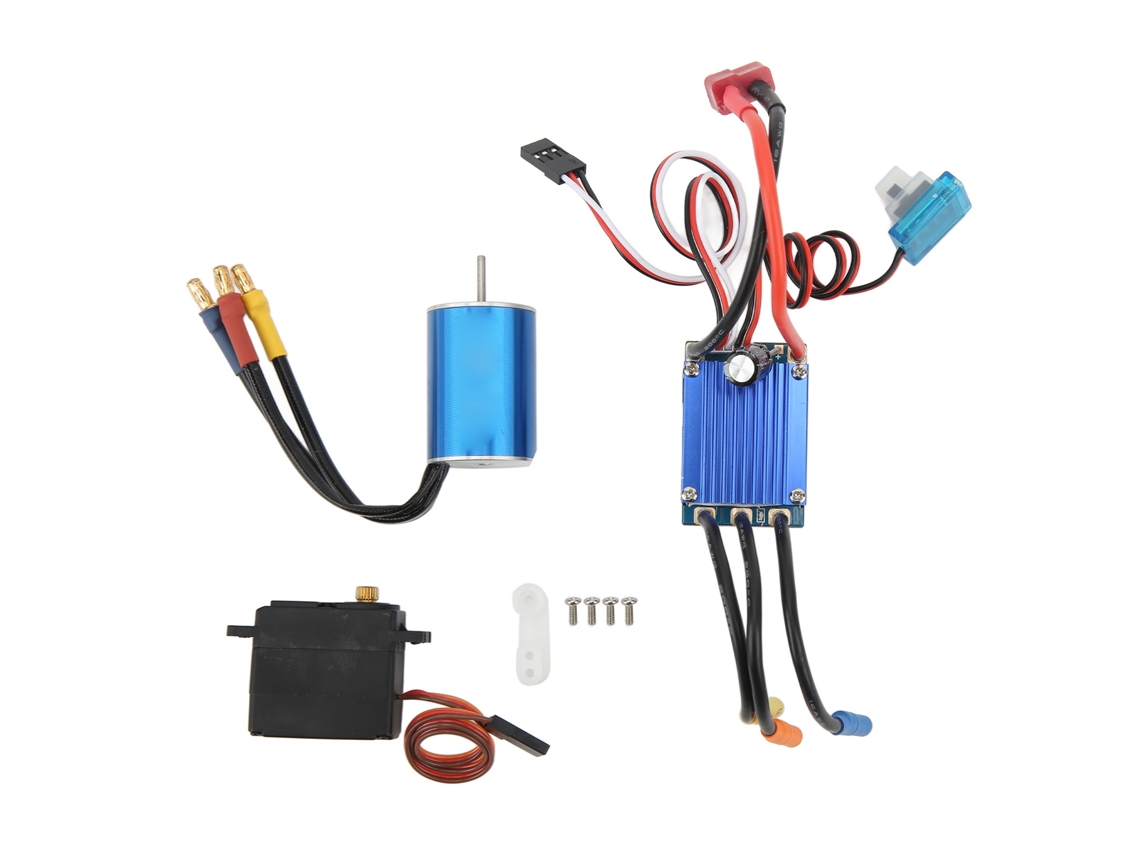 Mali kit Motor Brushless 2435 4500kv Esc 25a Servo 2.2kg para Carros Rc 1/16 1/18 Traxxas Hsp Wltoys