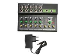 Aetheria mesa de Mixagem 5 Canais Profissional com 48v Phantom Power Estéreo para Dj Studio Streaming