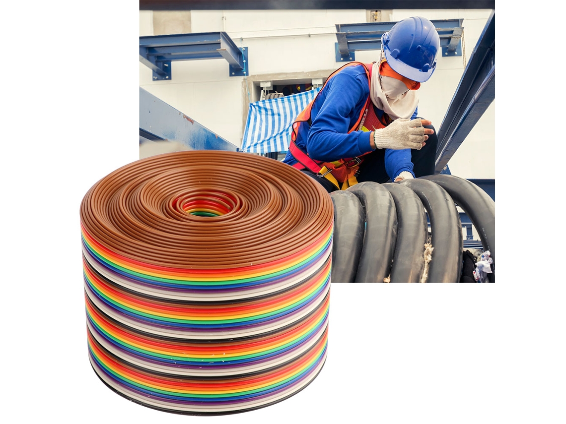 Cabo Flat Rainbow 1.27mm 40p 5.08cm 4m