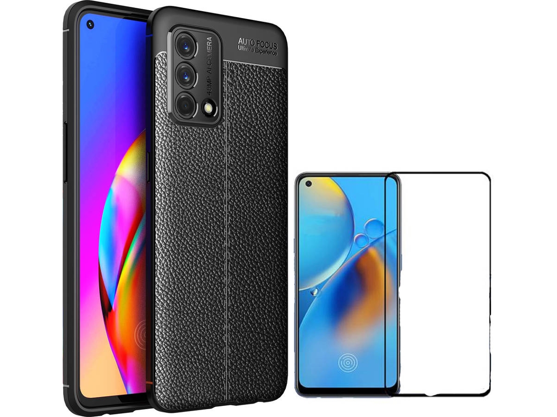 Kit Capa e Película Oppo A 54 5G Rugged Leather