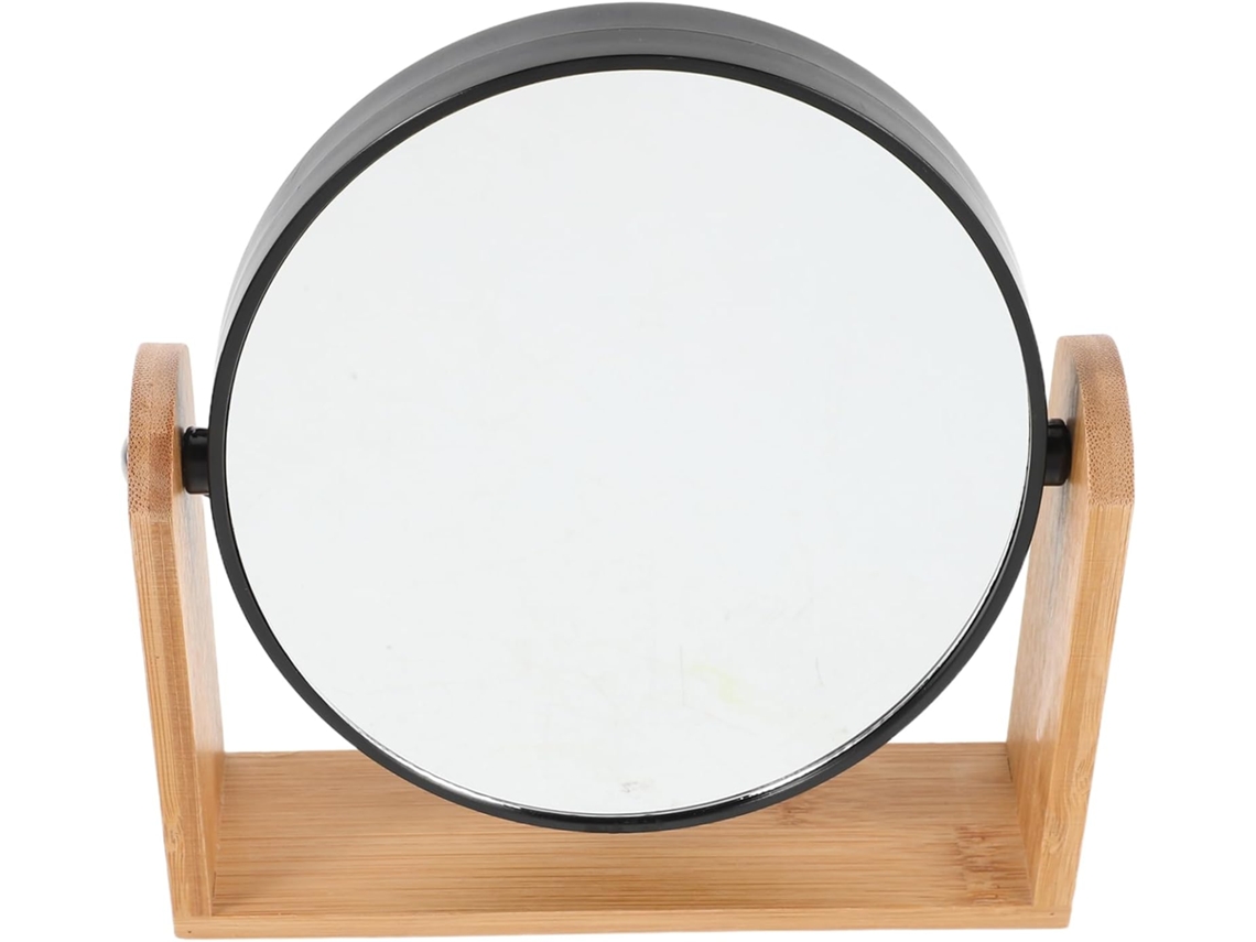 De Maquiagem De Dupla Face Com Aumento E Base Giratória De Bambu Elegante, Estável E Ecológico, Ideal Para Viagens, Gokoco