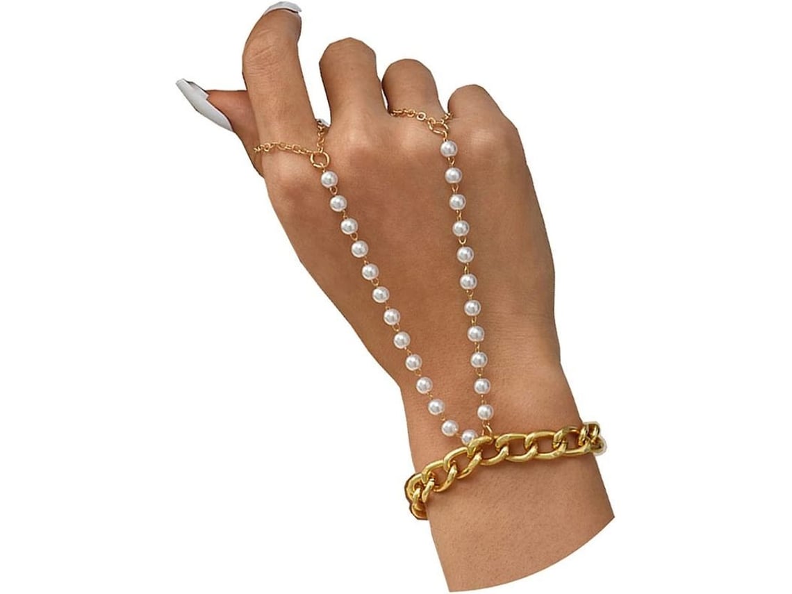 2026 cadena Arnes Mano Anillo Pulsera para Mujer Con Piedras Strass Diseño Boho