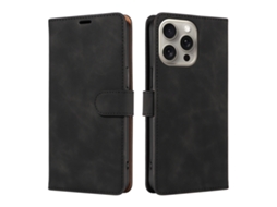 Capa De Couro Para Celular Com Proteção Antirroubo Para Iphone, Preta.