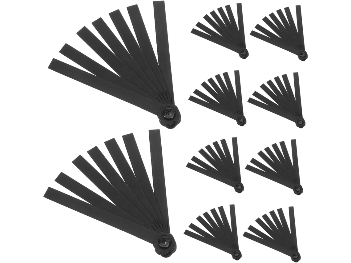 Conjunto De 10 Varetas De Plástico Para Ventilador Dobrável, Varetas De Reposição Para Ventilador De Mão, Pretas. Conjunto De 10 Vareta Gokoco