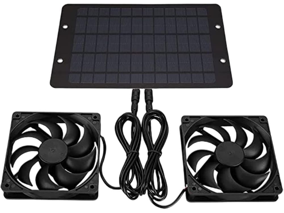 Ventilador solar de 10W, marca BRILVIBERA