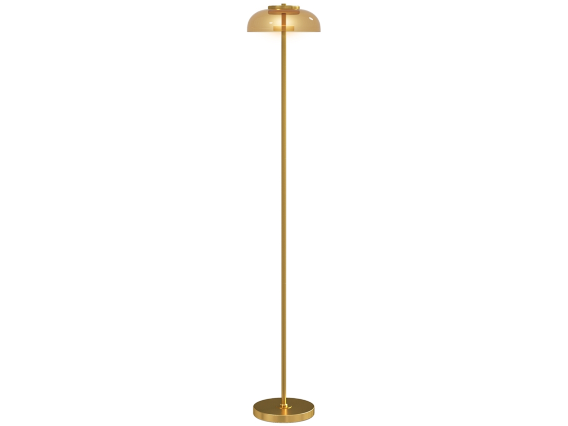 Luminária de Chão Led para Sala de Estar,luz Quente 3000k,interruptor de Pé,25x25x134cm,latão BTFORUS