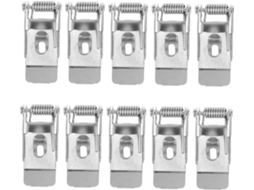 Conjunto De 10 Clipes De Fixação Com Mola Para Spots Embutidos, Compatível Com Painéis De Led E Acessórios.