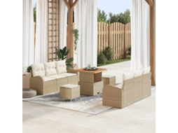 Vidaxl Conjunto De Sofá De Jardim 9 Unid. 8-número De Lugares