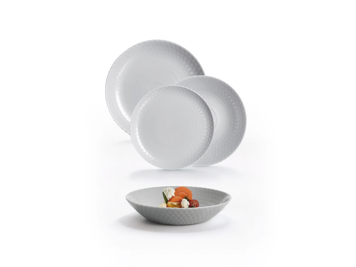 Louça LUMINARC Pampille Cinzento Vidro 18 Peças