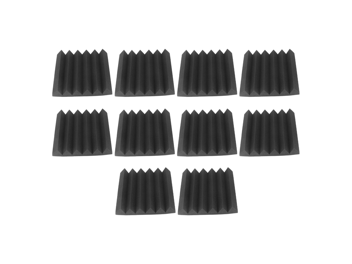 10pcs Kit de Painéis Acústicos de Espuma Triangular para Estúdio Casa Isolamento Sonoro | S/MARCA
